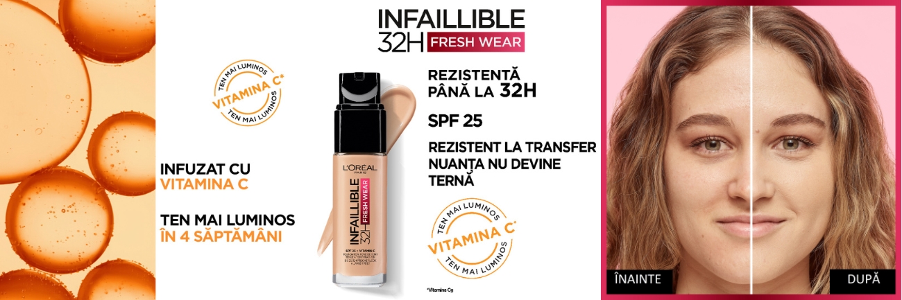 Fond de ten rezistent la transfer Infaillible 32H Fresh Wear, 180 Rose Sand